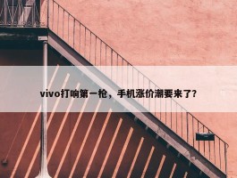 vivo打响第一枪，手机涨价潮要来了？