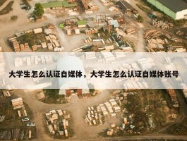 大学生怎么认证自媒体，大学生怎么认证自媒体账号