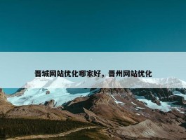 晋城网站优化哪家好，晋州网站优化