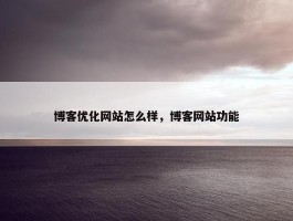 博客优化网站怎么样，博客网站功能