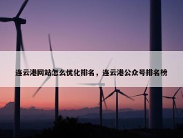 连云港网站怎么优化排名，连云港公众号排名榜