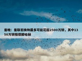 曼晚：曼联若换帅最多可能花超2500万镑，其中1350万镑赔偿滕哈赫