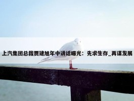 上汽集团总裁贾建旭年中讲话曝光：先求生存_再谋发展