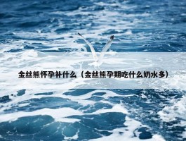 金丝熊怀孕补什么（金丝熊孕期吃什么奶水多）