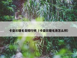 卡姿兰睫毛膏排行榜（卡姿兰睫毛液怎么样）