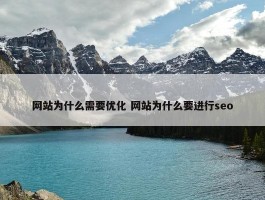 网站为什么需要优化 网站为什么要进行seo