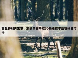 莫兰特别再出事，灰熊单赛季取50胜重返季后赛指日可待