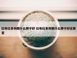 拉布拉多狗粮什么牌子好 拉布拉多狗粮什么牌子好还便宜