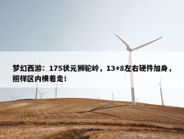 梦幻西游：175状元狮驼岭，13+8左右硬件加身，照样区内横着走！