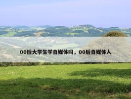 00后大学生学自媒体吗，00后自媒体人