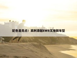 配色是亮点！宾利添越EWB又推新车型