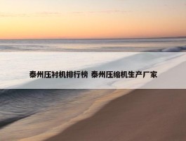 泰州压衬机排行榜 泰州压缩机生产厂家