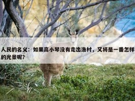 人民的名义：如果高小琴没有走出渔村，又将是一番怎样的光景呢？