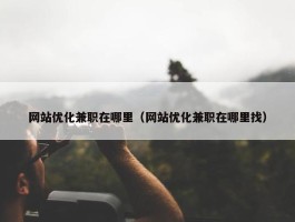 网站优化兼职在哪里（网站优化兼职在哪里找）