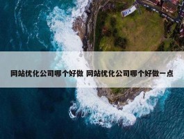 网站优化公司哪个好做 网站优化公司哪个好做一点