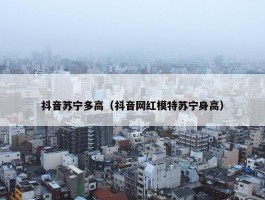 抖音苏宁多高（抖音网红模特苏宁身高）