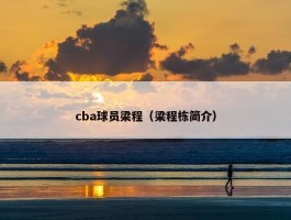 cba球员梁程（梁程栋简介）