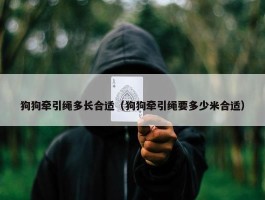 狗狗牵引绳多长合适（狗狗牵引绳要多少米合适）