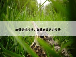 席梦思排行榜，名牌席梦思排行榜