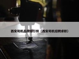 西安司机品牌排行榜（西安司机招聘求职）