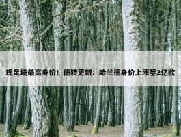 现足坛最高身价！德转更新：哈兰德身价上涨至2亿欧