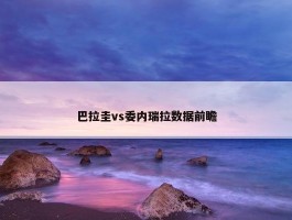 巴拉圭vs委内瑞拉数据前瞻