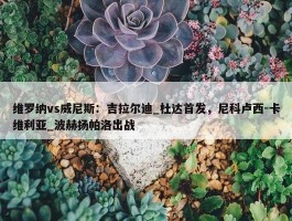 维罗纳vs威尼斯：吉拉尔迪_杜达首发，尼科卢西-卡维利亚_波赫扬帕洛出战