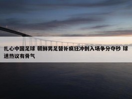 扎心中国足球 朝鲜男足替补疯狂冲刺入场争分夺秒 球迷热议有骨气