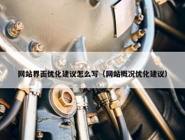 网站界面优化建议怎么写（网站概况优化建议）