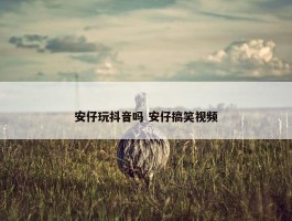 安仔玩抖音吗 安仔搞笑视频