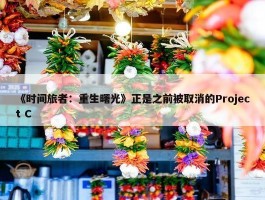 《时间旅者：重生曙光》正是之前被取消的Project C