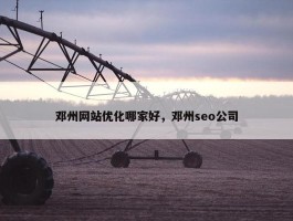 邓州网站优化哪家好，邓州seo公司