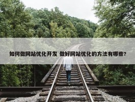 如何做网站优化开发 做好网站优化的方法有哪些?