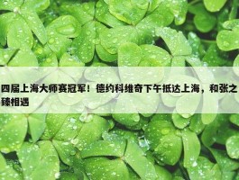 四届上海大师赛冠军！德约科维奇下午抵达上海，和张之臻相遇