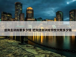 送狗去训练要多少钱 把狗送到训练学校大概多少钱