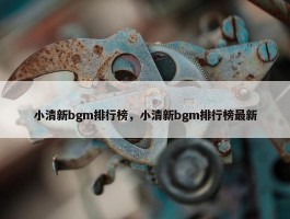 小清新bgm排行榜，小清新bgm排行榜最新