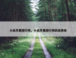 小说月票排行榜，小说月票排行榜历史榜单