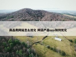 商品类网站怎么优化 网店产品seo如何优化