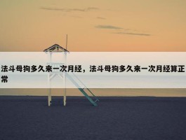 法斗母狗多久来一次月经，法斗母狗多久来一次月经算正常