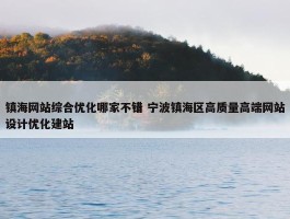 镇海网站综合优化哪家不错 宁波镇海区高质量高端网站设计优化建站