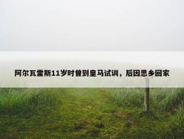 阿尔瓦雷斯11岁时曾到皇马试训，后因思乡回家