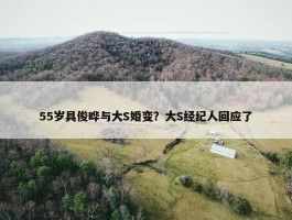 55岁具俊晔与大S婚变？大S经纪人回应了