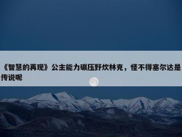 《智慧的再现》公主能力碾压野炊林克，怪不得塞尔达是传说呢