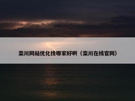 栾川网站优化找哪家好啊（栾川在线官网）