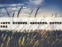 斗破苍穹：萧炎雕像被毁，魂幽和魂赤登场，迦南学院新生被杀