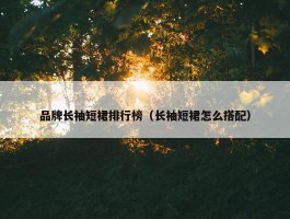 品牌长袖短裙排行榜（长袖短裙怎么搭配）