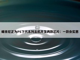 曝索尼正为PS下代系列主机开发两款芯片：一款会实惠