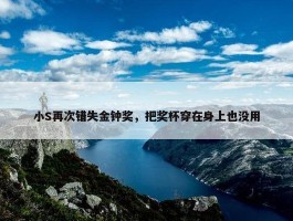 小S再次错失金钟奖，把奖杯穿在身上也没用