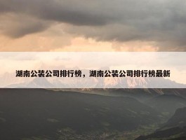 湖南公装公司排行榜，湖南公装公司排行榜最新