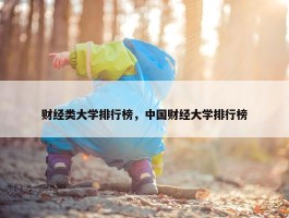 财经类大学排行榜，中国财经大学排行榜